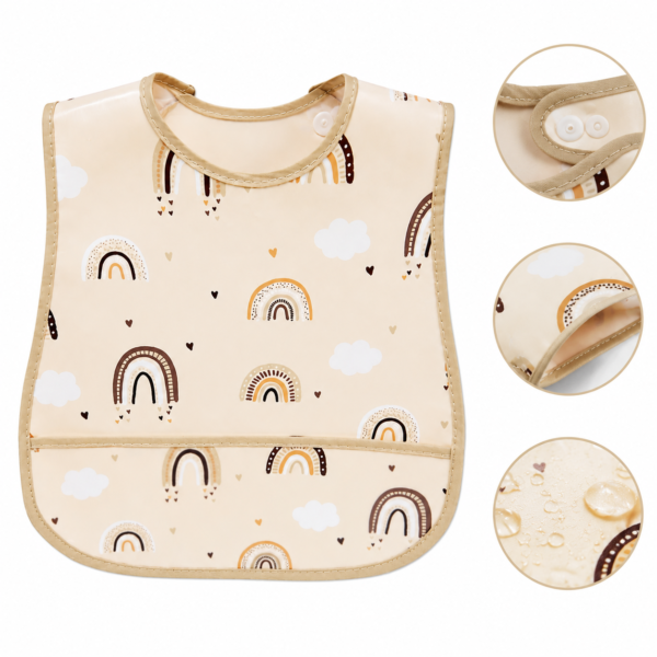 Wipe Clean Baby Bib – Waterproof & Lightweight for Messy Meals 10 Reusable Waterproof Baby Bib