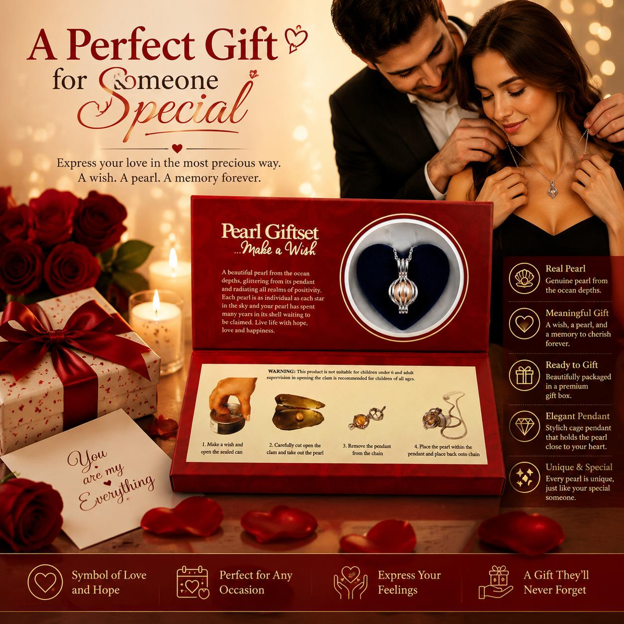 DIY Wish Pearl Necklace Kit – Lotus Locket & Cultured Pearl 16.9 4 DIY Wish Pearl Necklace Kit – Lotus Locket & Cultured Pearl 16.9 - Image 4