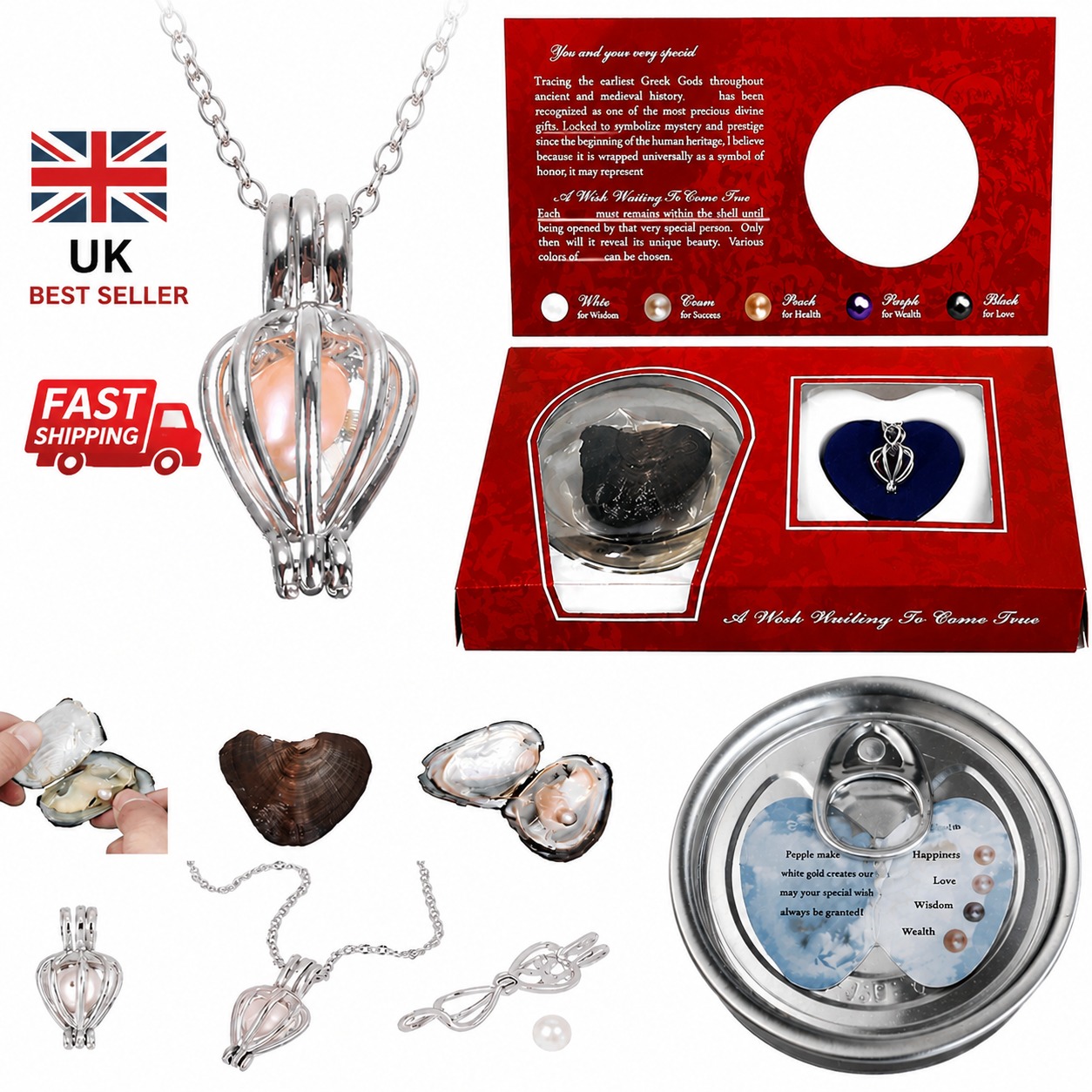 Pack of 2 Wish Necklace Sets – Red & Blue - Image 8