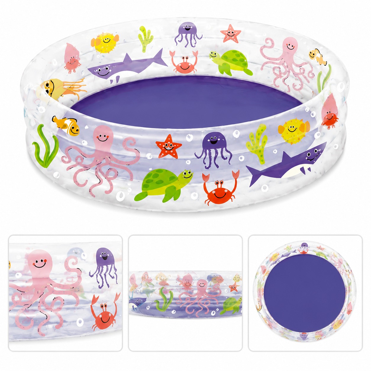 Inflatable Kids Pool – Fun Ocean Theme for Summer Water Play