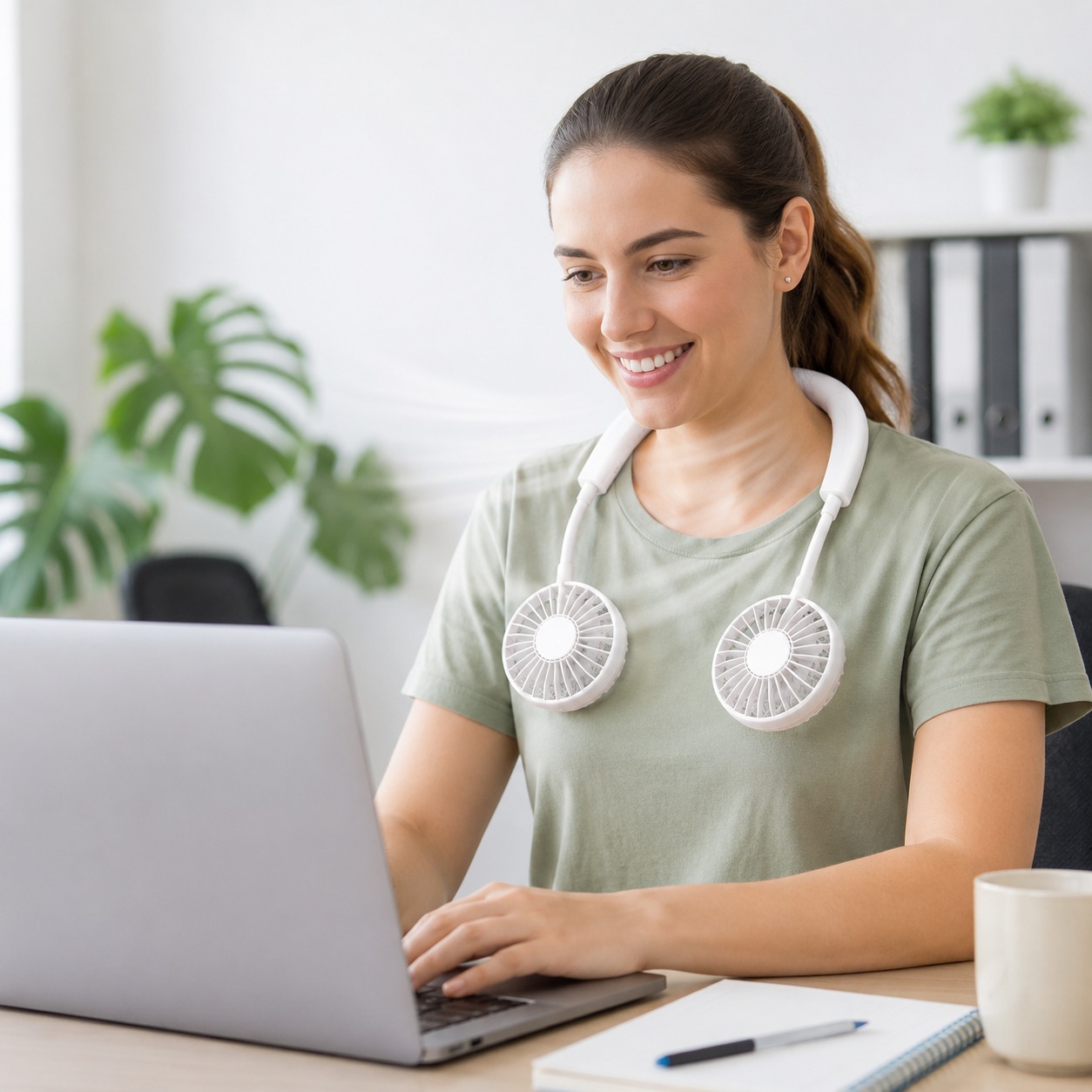 Light-Up Neck Fan – Wireless, Hands-Free Cooling with Adjustable Speeds - Image 8