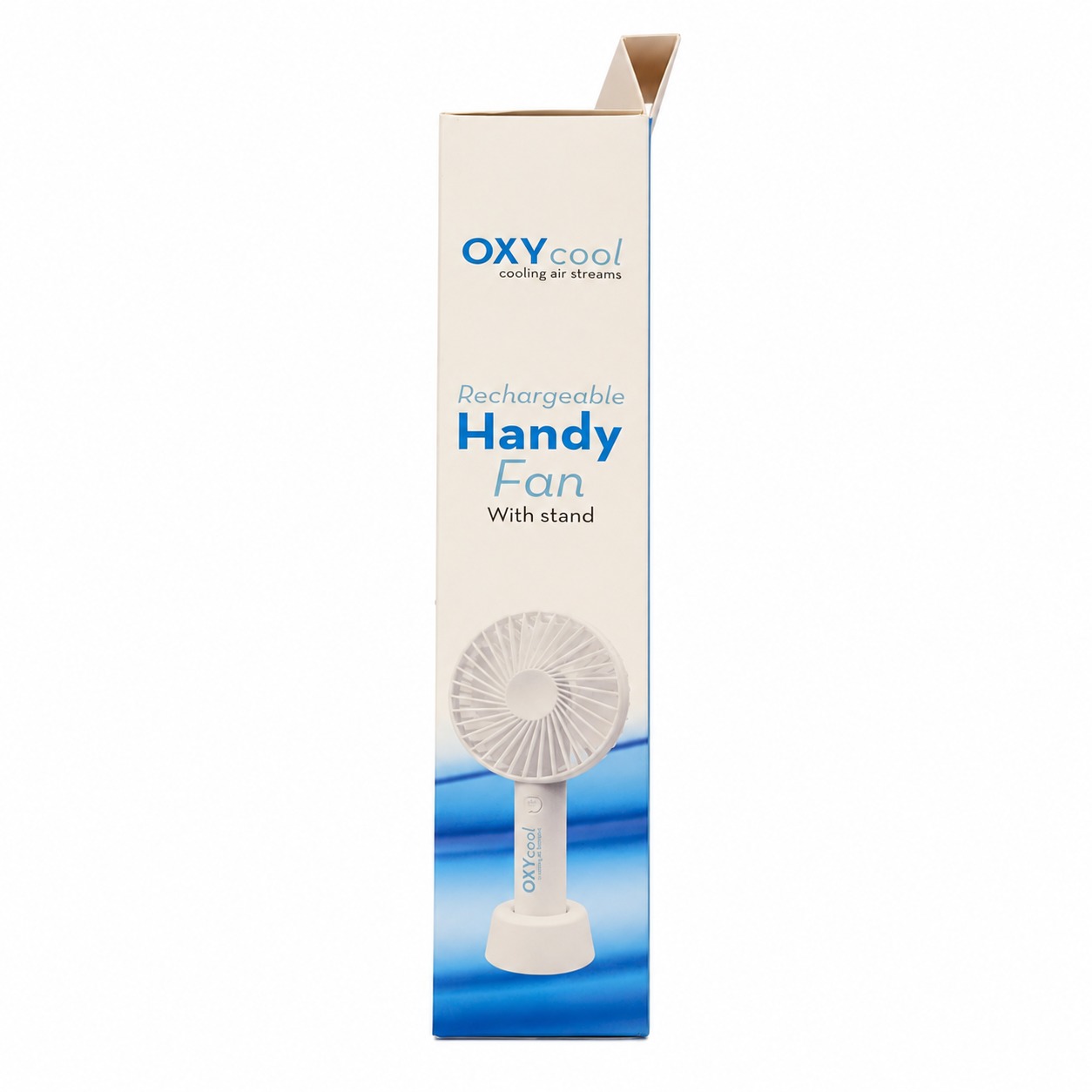 OXYcool Rechargeable Handy Fan with Stand – Portable, Lightweight, Low Noise & Powerful Airflow - Image 3