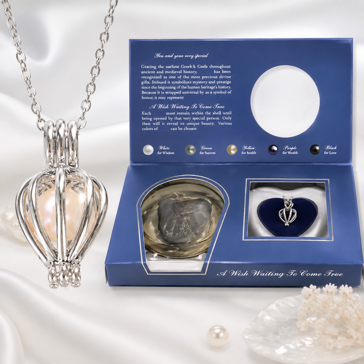 Pack of 2 Wish Necklace Sets – Red & Blue - Image 3