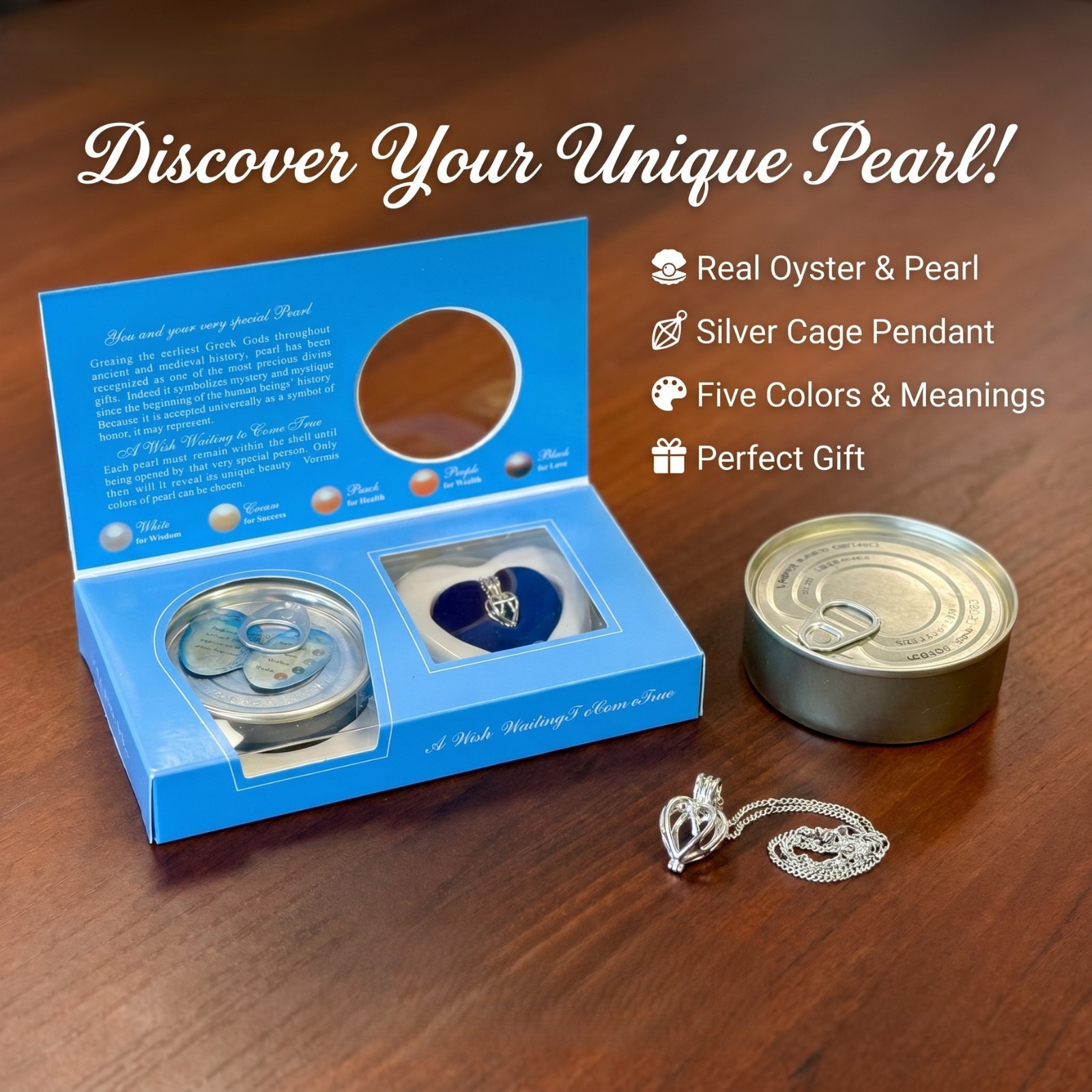 DIWish Pearl Necklace Kit – Lotus Locket & Cultured Pearl 16.9 - Image 2