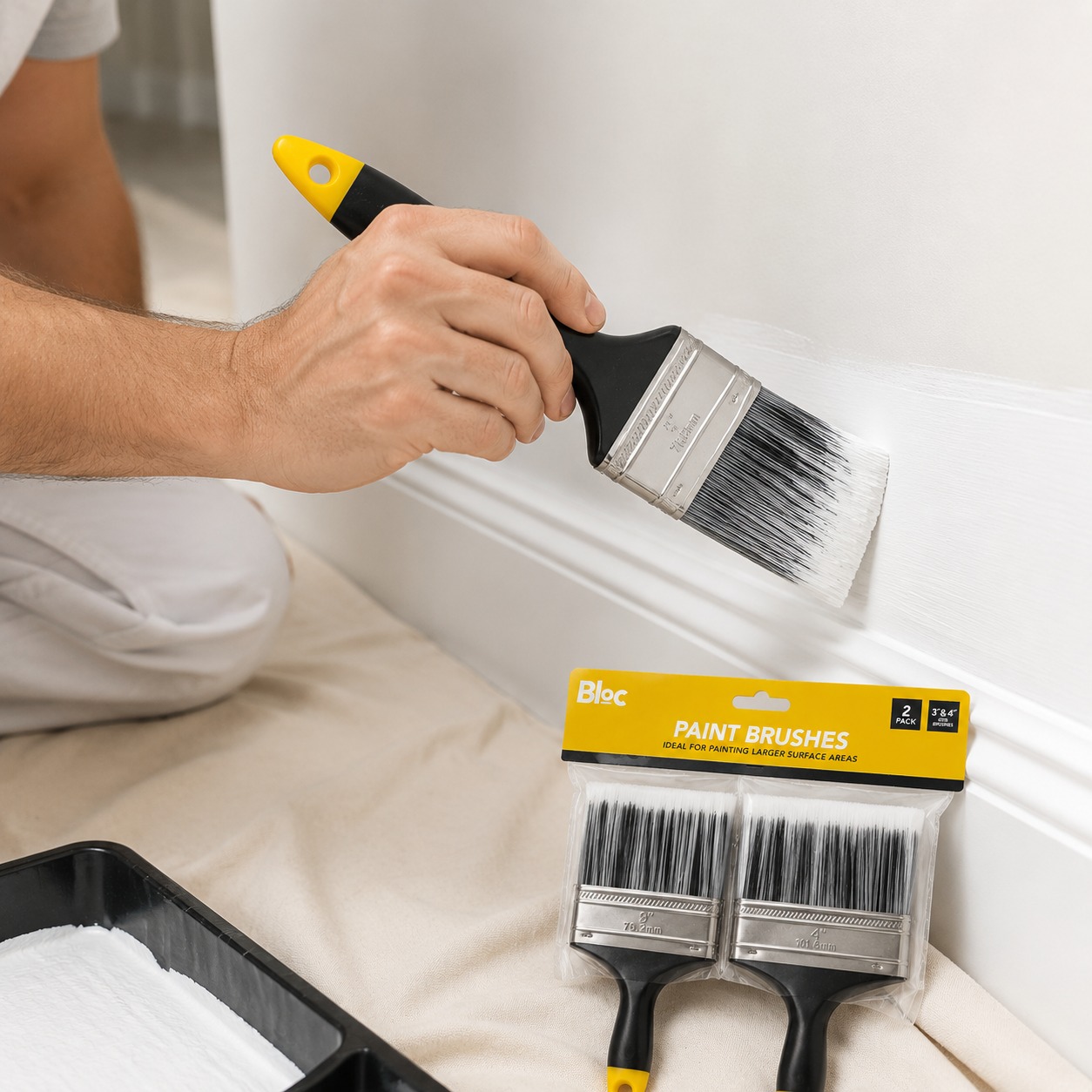Bloc Paint Brushes – 2 Pack for Larger Surface Areas – High-Quality - Image 3