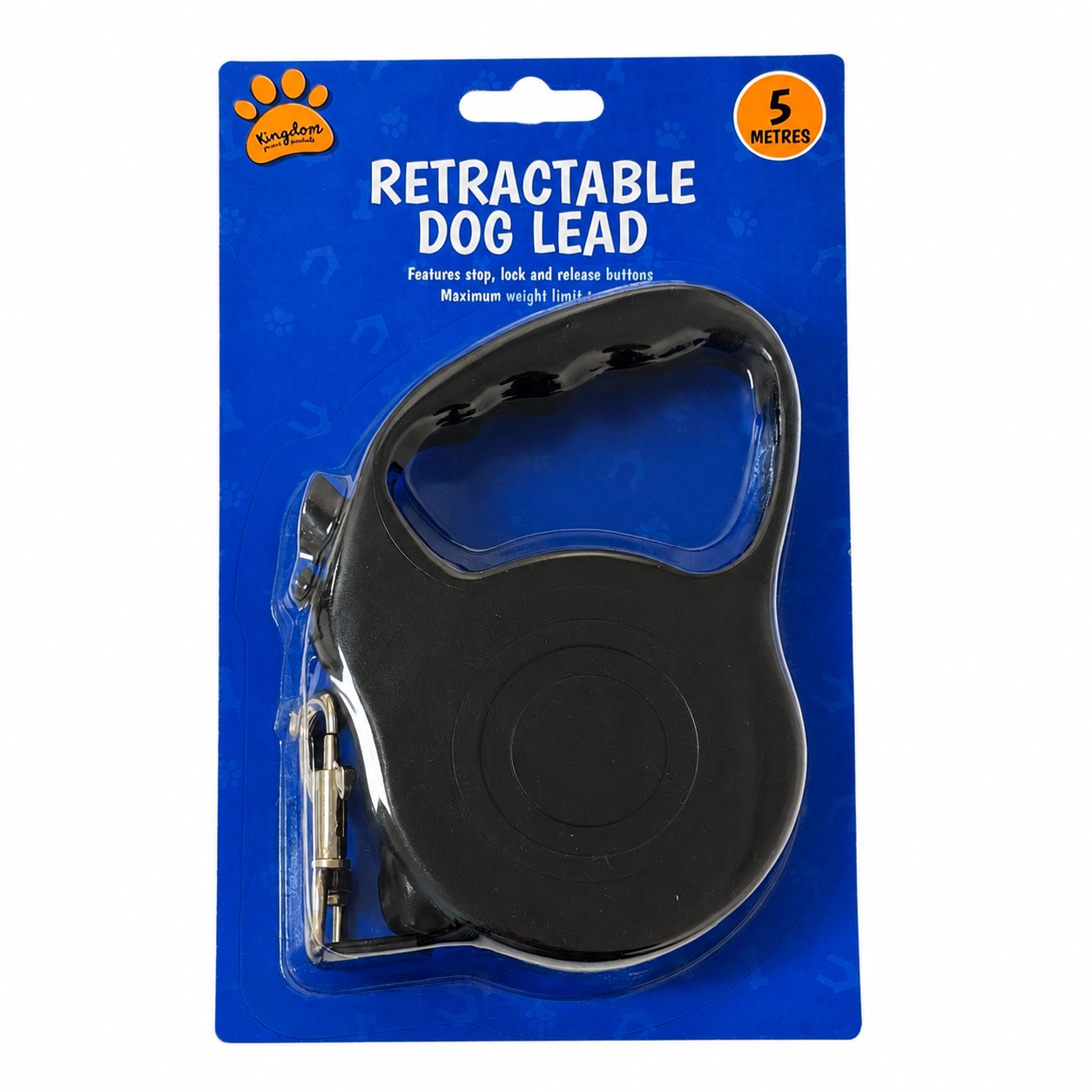 Kingdom Retractable Dog Lead – 5 Metres, Stop, Lock & Release Buttons - Image 2