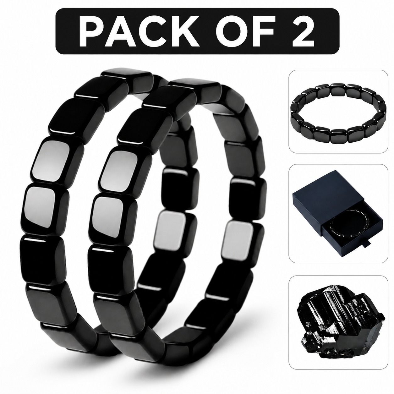 2 Pack 2026 Hemios Hematite Bracelet for Men