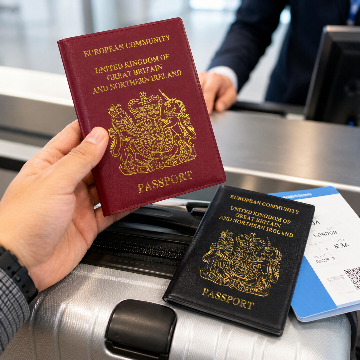 2 Pack Passport Covers UK Style Travel Document Protectors Clear Inner Sleeve 5 2 Pack Passport Covers UK Style Travel Document Protectors Clear Inner Sleeve - Image 5