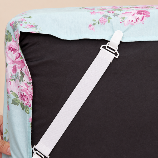 4 Pack Stretch Straps Adjustable Elastic Sheet Grippers Bed Sheet Holders White 10 4 Pack Stretch Bed Sheet Holder Straps