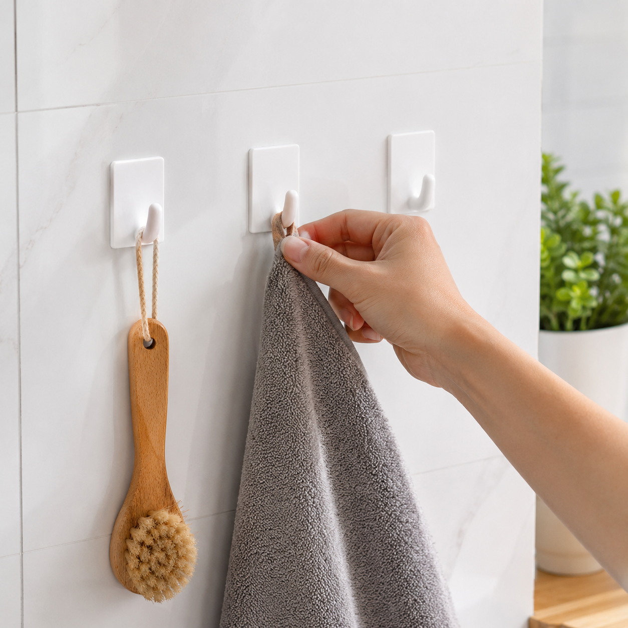 8PCS Self-Adhesive Wall Hooks – Strong, Durable & Easy to Install 5 8PCS Self-Adhesive Wall Hooks – Strong, Durable & Easy to Install - Image 5