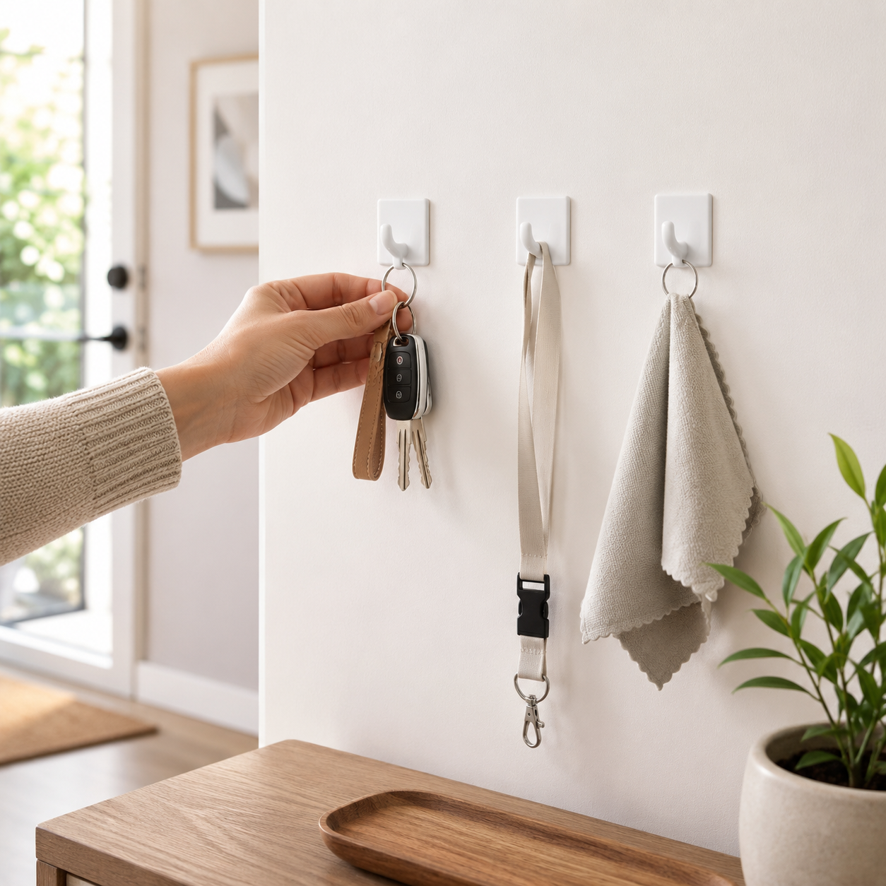 8PCS Self-Adhesive Wall Hooks – Strong, Durable & Easy to Install 4 8PCS Self-Adhesive Wall Hooks – Strong, Durable & Easy to Install - Image 4