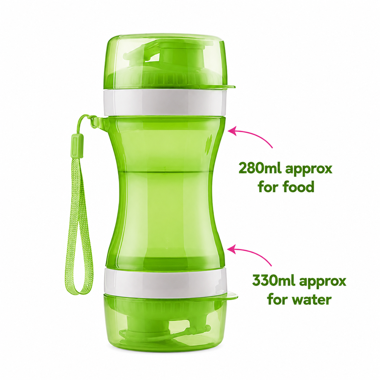 2 in 1 Portable Pet Water Bottle & Food Container Travel Dog Cat Drinking Bowl 8 2 in 1 Portable Pet Water Bottle & Food Container Travel Dog Cat Drinking Bowl - Image 8