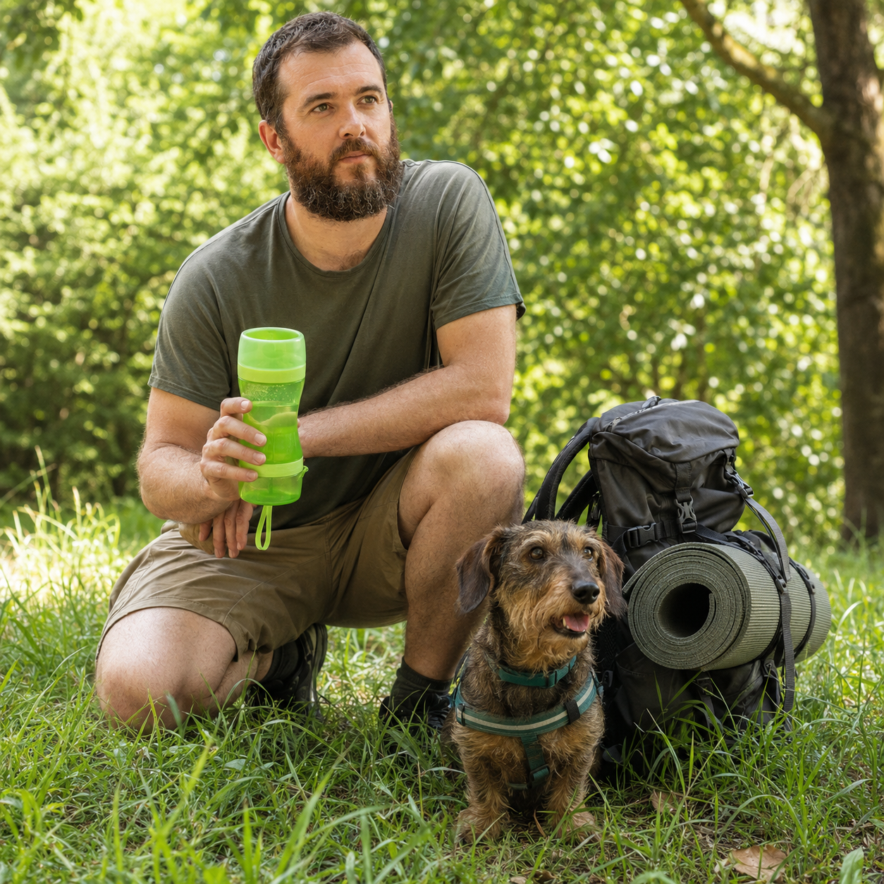 2 in 1 Portable Pet Water Bottle & Food Container Travel Dog Cat Drinking Bowl 6 2 in 1 Portable Pet Water Bottle & Food Container Travel Dog Cat Drinking Bowl - Image 6