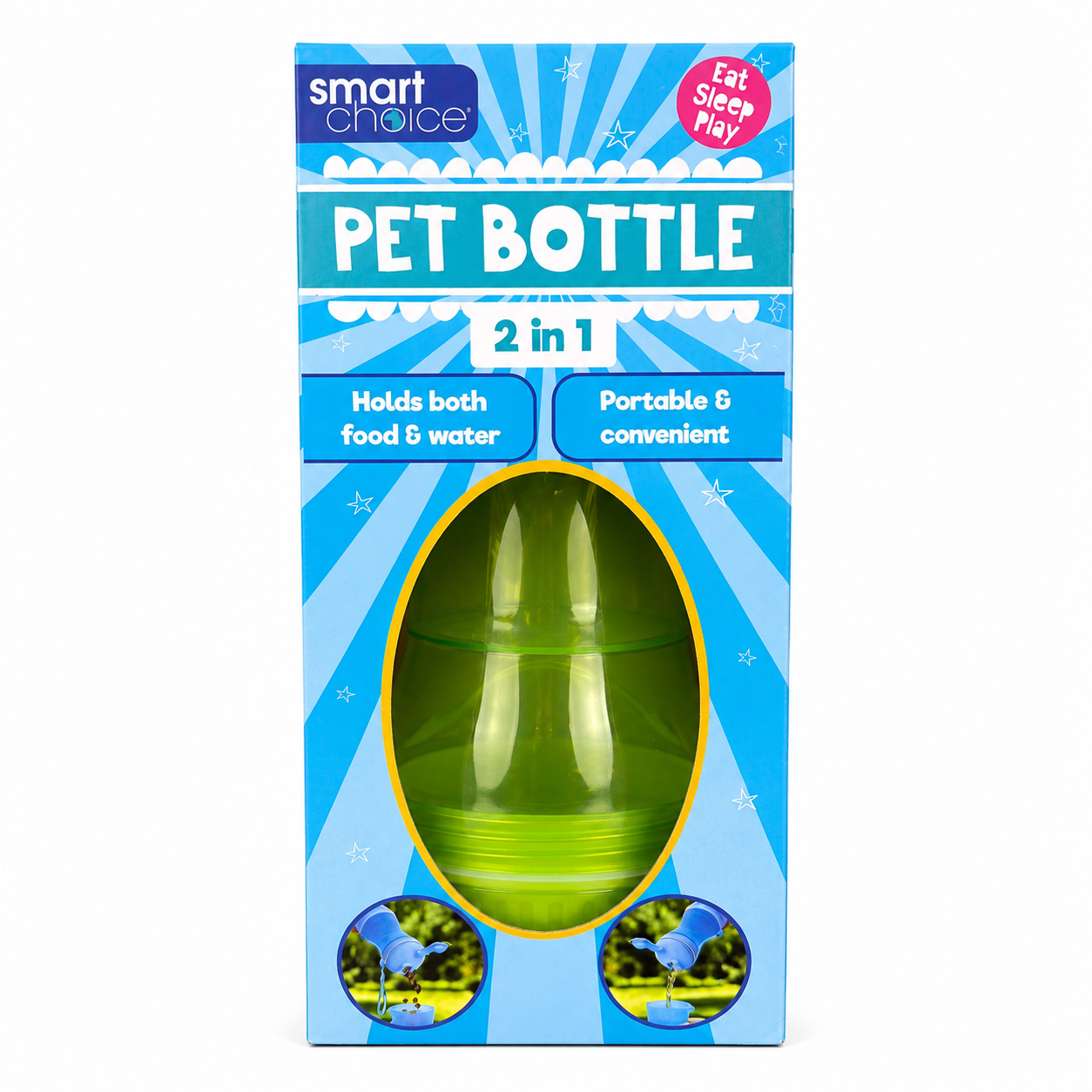 2 in 1 Portable Pet Water Bottle & Food Container Travel Dog Cat Drinking Bowl 5 2 in 1 Portable Pet Water Bottle & Food Container Travel Dog Cat Drinking Bowl - Image 5