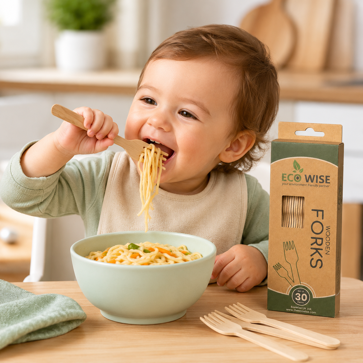 Eco-Friendly Wooden Forks – Set of 30 Disposable Food-Safe Cutlery 3 Eco-Friendly Wooden Forks – Set of 30 Disposable Food-Safe Cutlery - Image 3