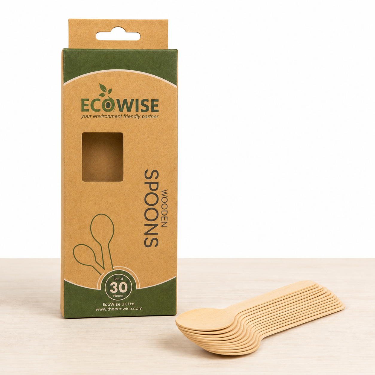 Eco-Friendly Wooden Spoons – Set of 30 Disposable Compostable Cutlery 2 Eco-Friendly Wooden Spoons – Set of 30 Disposable Compostable Cutlery - Image 2