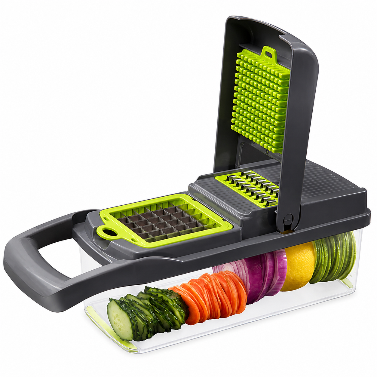 12-in-1 Multifunction Vegetable Chopper & Mandoline Slicer with Container 6 12-in-1 Multifunction Vegetable Chopper & Mandoline Slicer with Container - Image 6