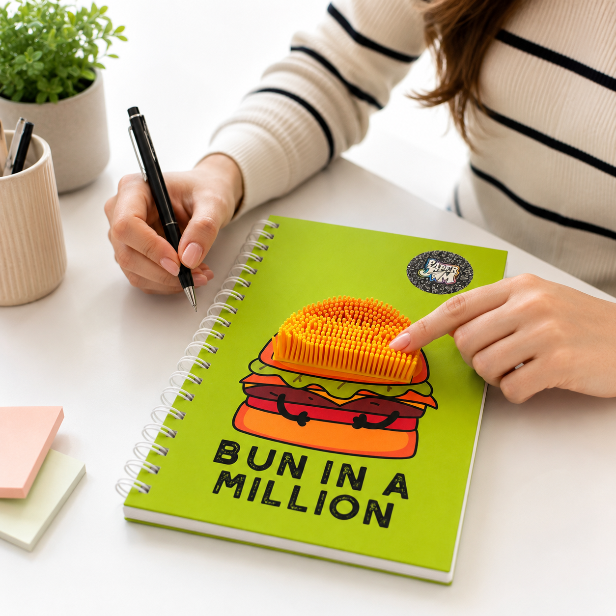 Premium Spiral Notebook with 3D Burger Cover | Gift for Students 4 Premium Spiral Notebook with 3D Burger Cover | Gift for Students - Image 4