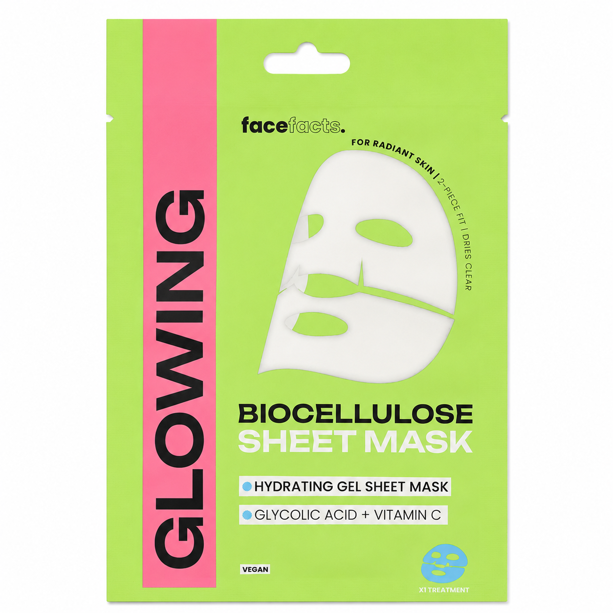 Glowing Biocellulose Sheet Mask – Hydrating Face Mask with Glycolic Acid & Vitamin C 5 Glowing Biocellulose Sheet Mask – Hydrating Face Mask with Glycolic Acid & Vitamin C - Image 5
