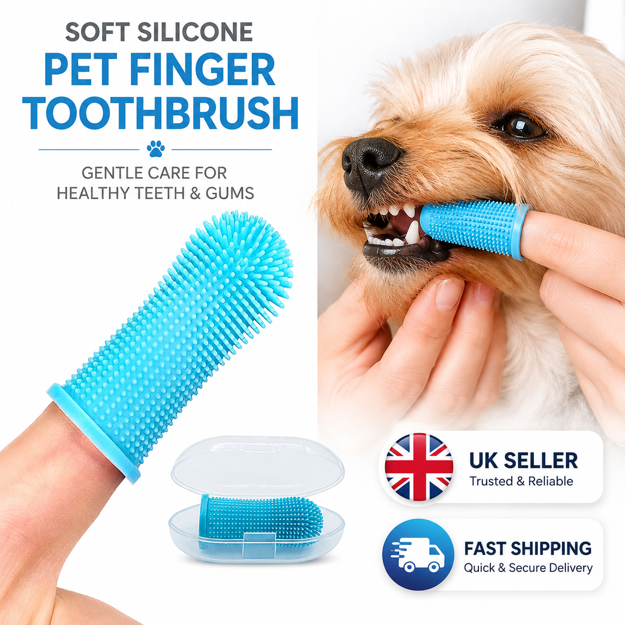 Silicone Pet Finger Toothbrushes | Soft Dog & Cat Dental Care Brush Set 1 Silicone Pet Finger Toothbrushes | Soft Dog & Cat Dental Care Brush Set