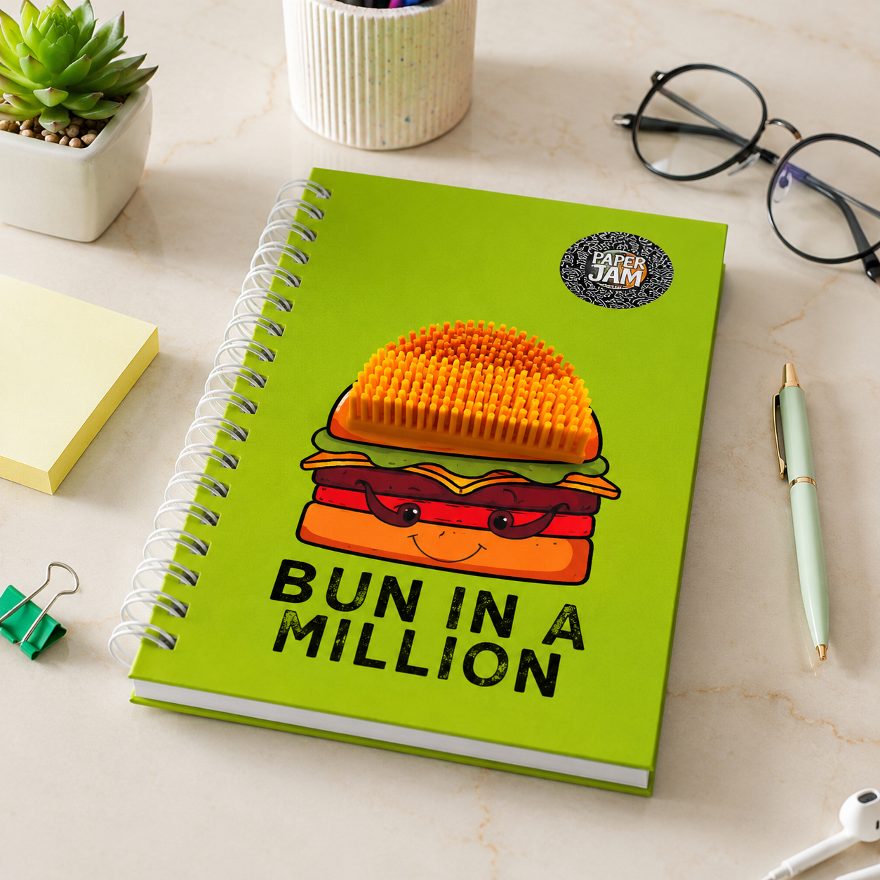 Premium Spiral Notebook with 3D Burger Cover | Gift for Students 5 Premium Spiral Notebook with 3D Burger Cover | Gift for Students - Image 5