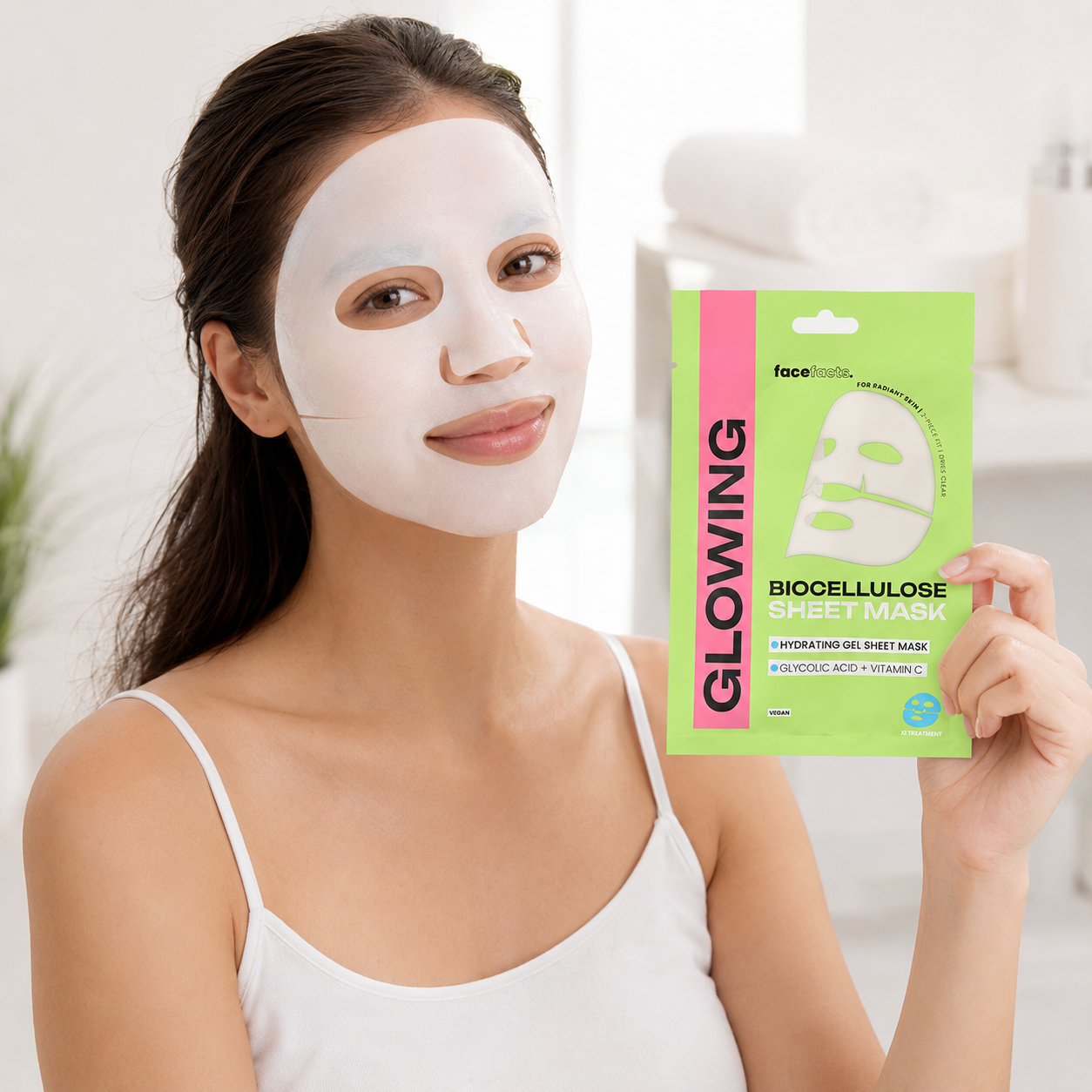Glowing Biocellulose Sheet Mask – Hydrating Face Mask with Glycolic Acid & Vitamin C 7 Glowing Biocellulose Sheet Mask – Hydrating Face Mask with Glycolic Acid & Vitamin C - Image 7