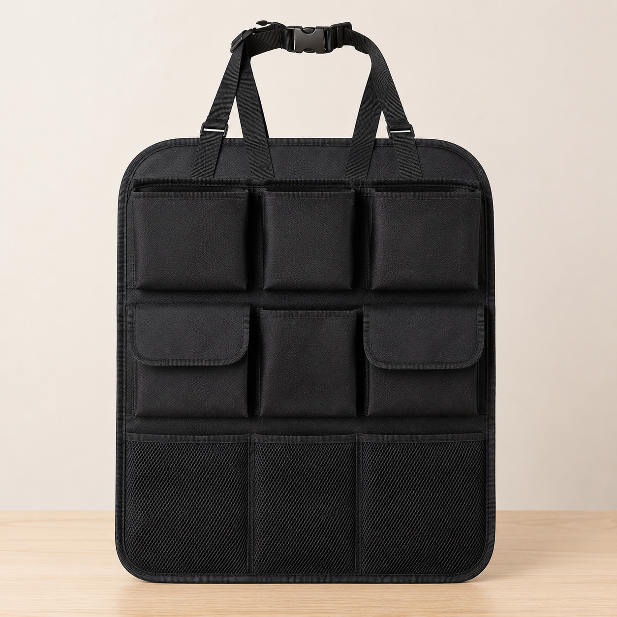 Car Back Seat Organiser with Storage Pockets | Universal Car Seat Back Protector 6 Car Back Seat Organiser with Storage Pockets | Universal Car Seat Back Protector - Image 6