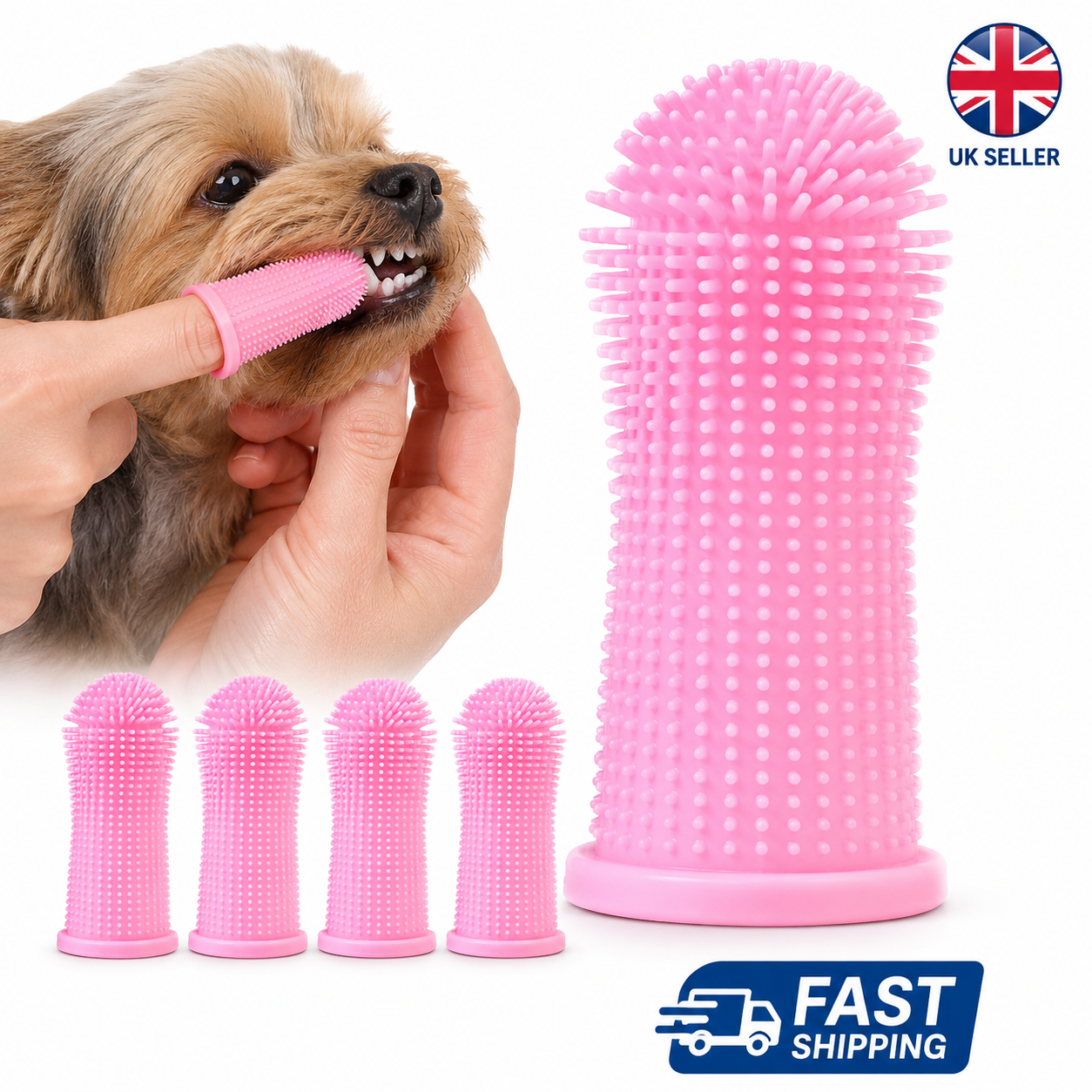 Silicone Finger Toothbrush for Dogs & Cats – Pack of 4 | Soft Pet Finger Tooth Cleaning Brush 1 Silicone Finger Toothbrush for Dogs & Cats – Pack of 4 | Soft Pet Finger Tooth Cleaning Brush