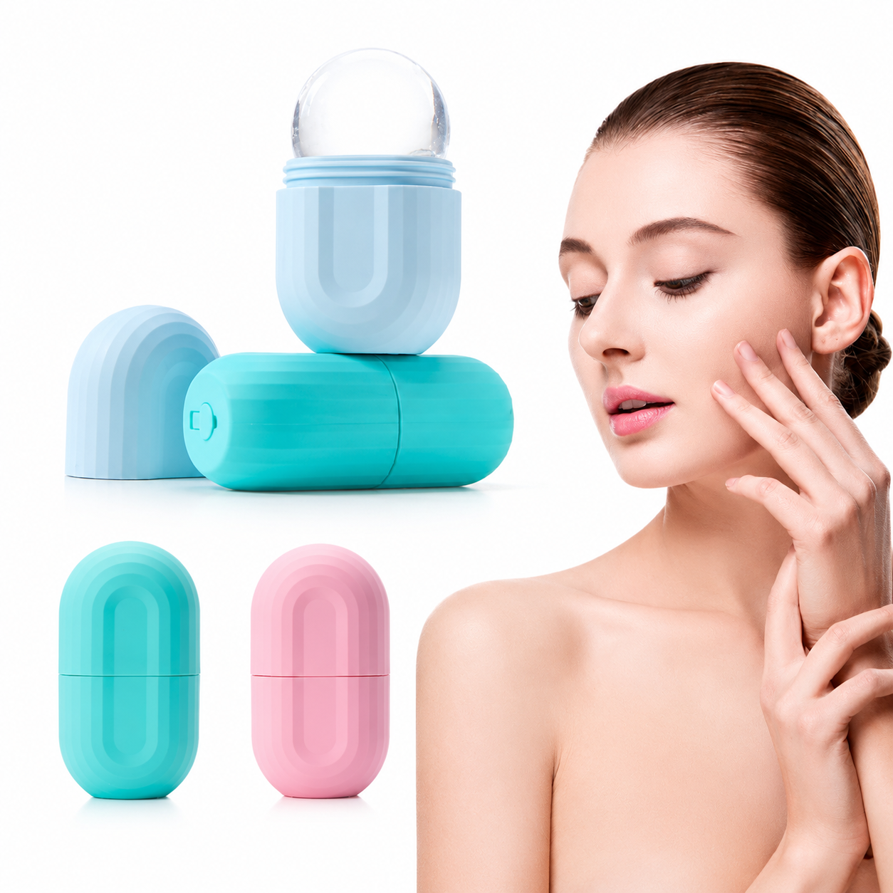 Ice Roller for Face & Skin Care – Reusable Facial Ice Roller for Puffiness, Dark Circles & Glowing Skin 3 Ice Roller for Face & Skin Care – Reusable Facial Ice Roller for Puffiness, Dark Circles & Glowing Skin - Image 3