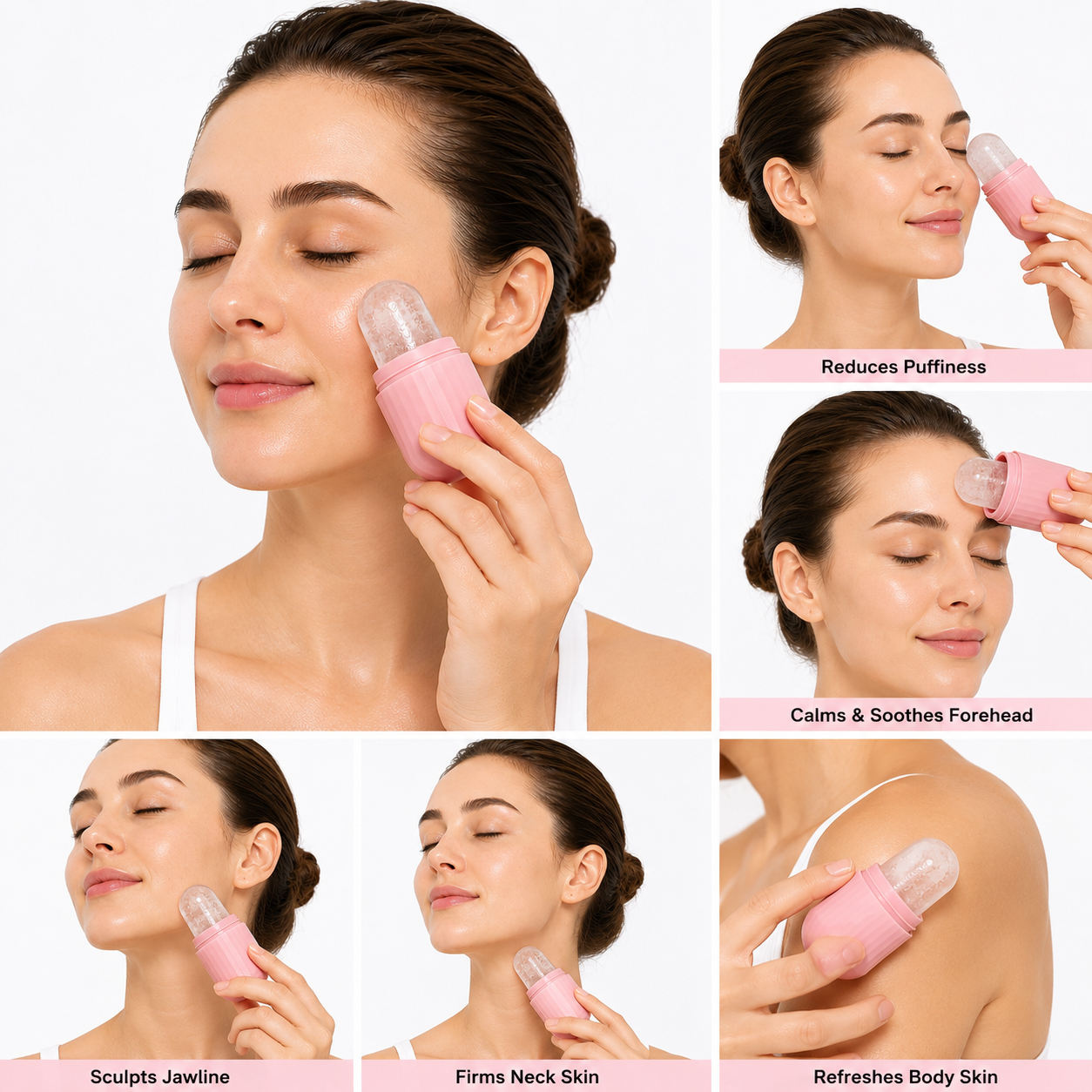 Ice Roller for Face & Skin Care – Reusable Facial Ice Roller for Puffiness, Dark Circles & Glowing Skin 11 Reusable Face Ice Roller