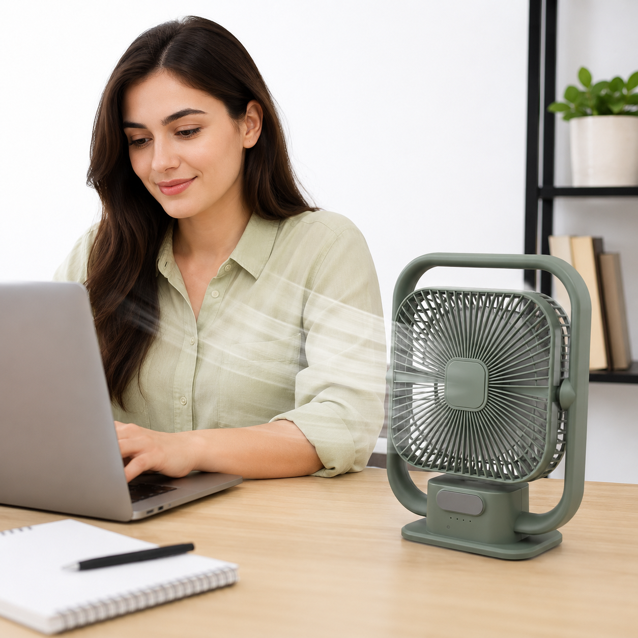 EEPISENT Portable Desk Fan Rechargeable Oscillating LED Display Quiet UK 11 EEPISENT Portable Desk Fan Rechargeable Oscillating LED Display Quiet UK - Image 11