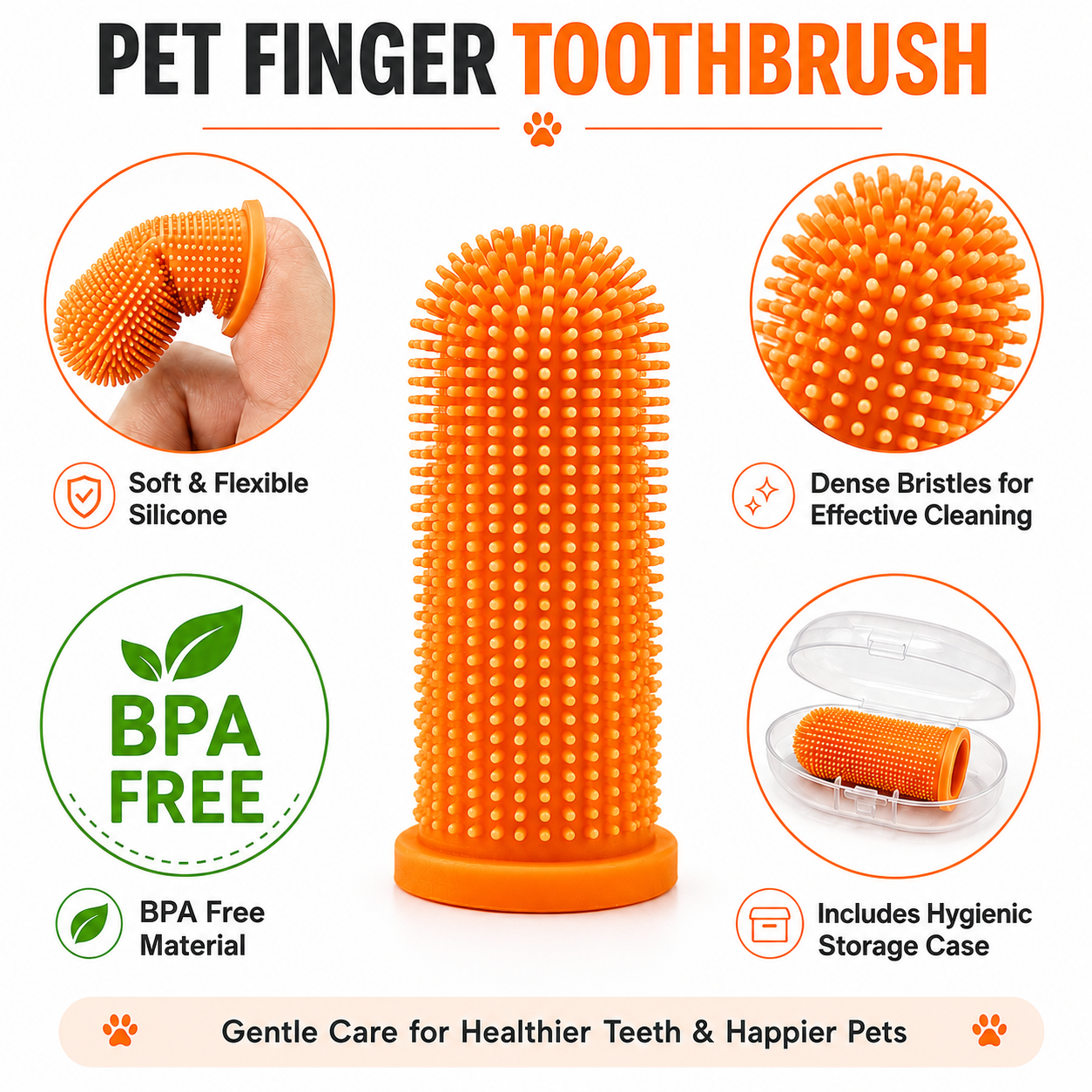 Soft Silicone Pet Finger Toothbrush Dog Cat Teeth Cleaner Gum Care UK 9 Soft Silicone Pet Finger Toothbrush Dog Cat Teeth Cleaner Gum Care UK - Image 9