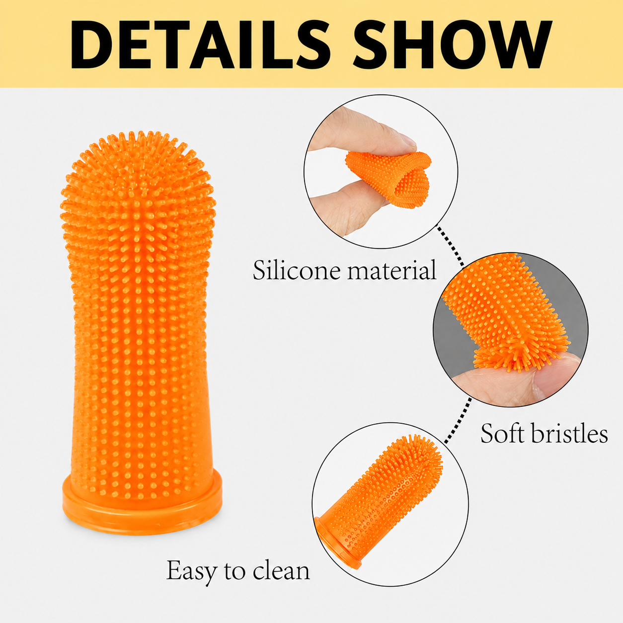 Soft Silicone Pet Finger Toothbrush Dog Cat Teeth Cleaner Gum Care UK 4 Soft Silicone Pet Finger Toothbrush Dog Cat Teeth Cleaner Gum Care UK - Image 4