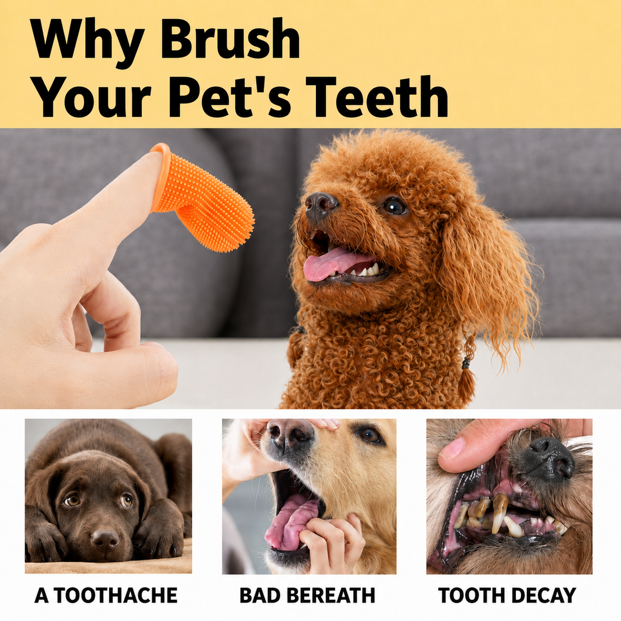 Soft Silicone Pet Finger Toothbrush Dog Cat Teeth Cleaner Gum Care UK 2 Soft Silicone Pet Finger Toothbrush Dog Cat Teeth Cleaner Gum Care UK - Image 2