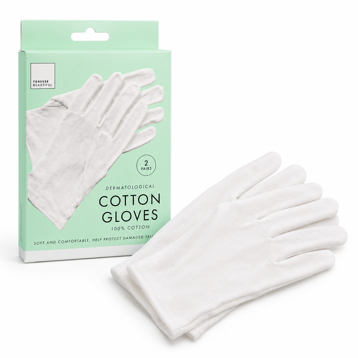 Forever Beautiful 100% Cotton Moisturizing Gloves (2 Pairs) – Soft Overnight Hand Care Gloves 4 Forever Beautiful 100% Cotton Moisturizing Gloves (2 Pairs) – Soft Overnight Hand Care Gloves - Image 4