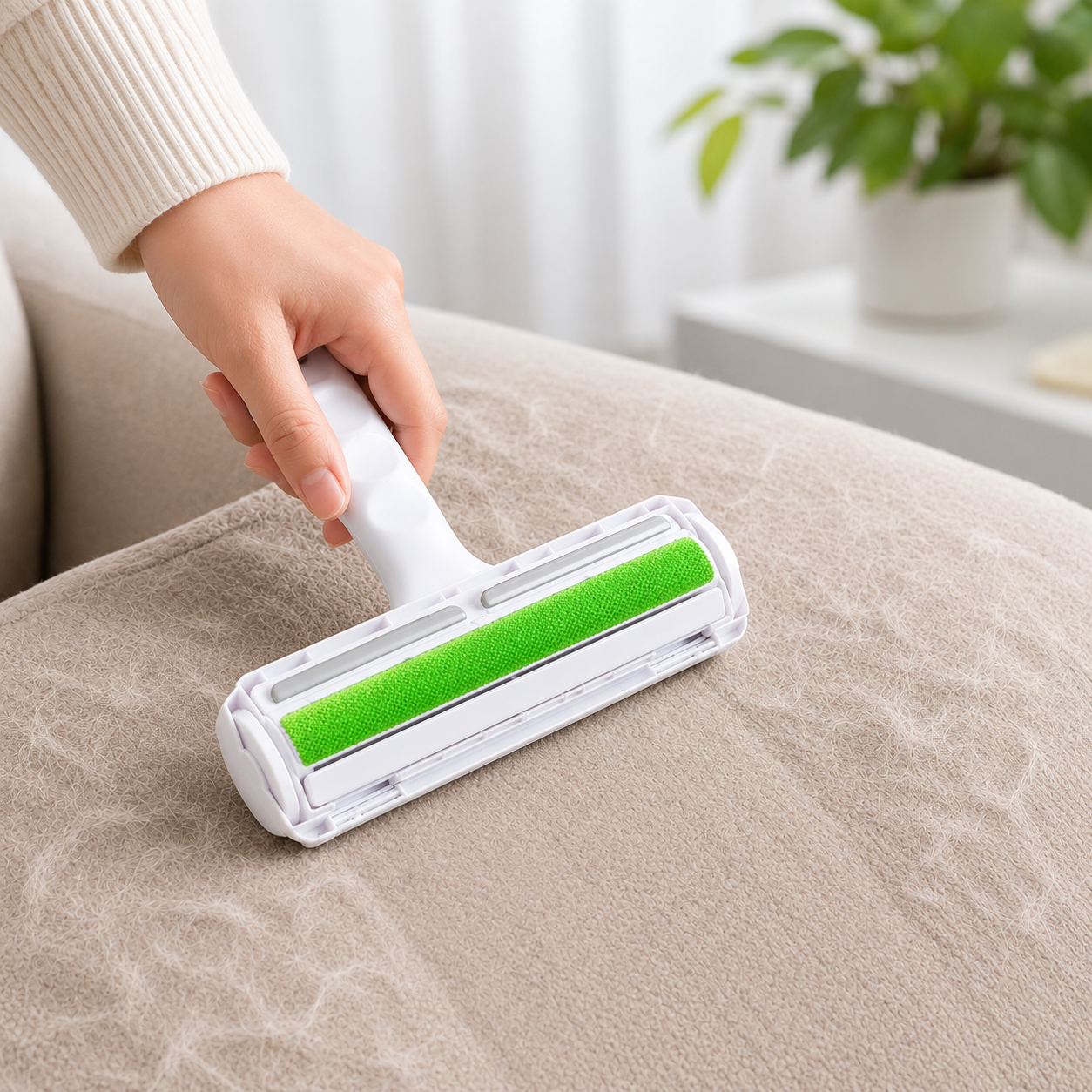 Reusable Two-Way Pet Hair Remover Roller | Double-Sided Lint & Fur Cleaning Roller 4 Reusable Two-Way Pet Hair Remover Roller | Double-Sided Lint & Fur Cleaning Roller - Image 4