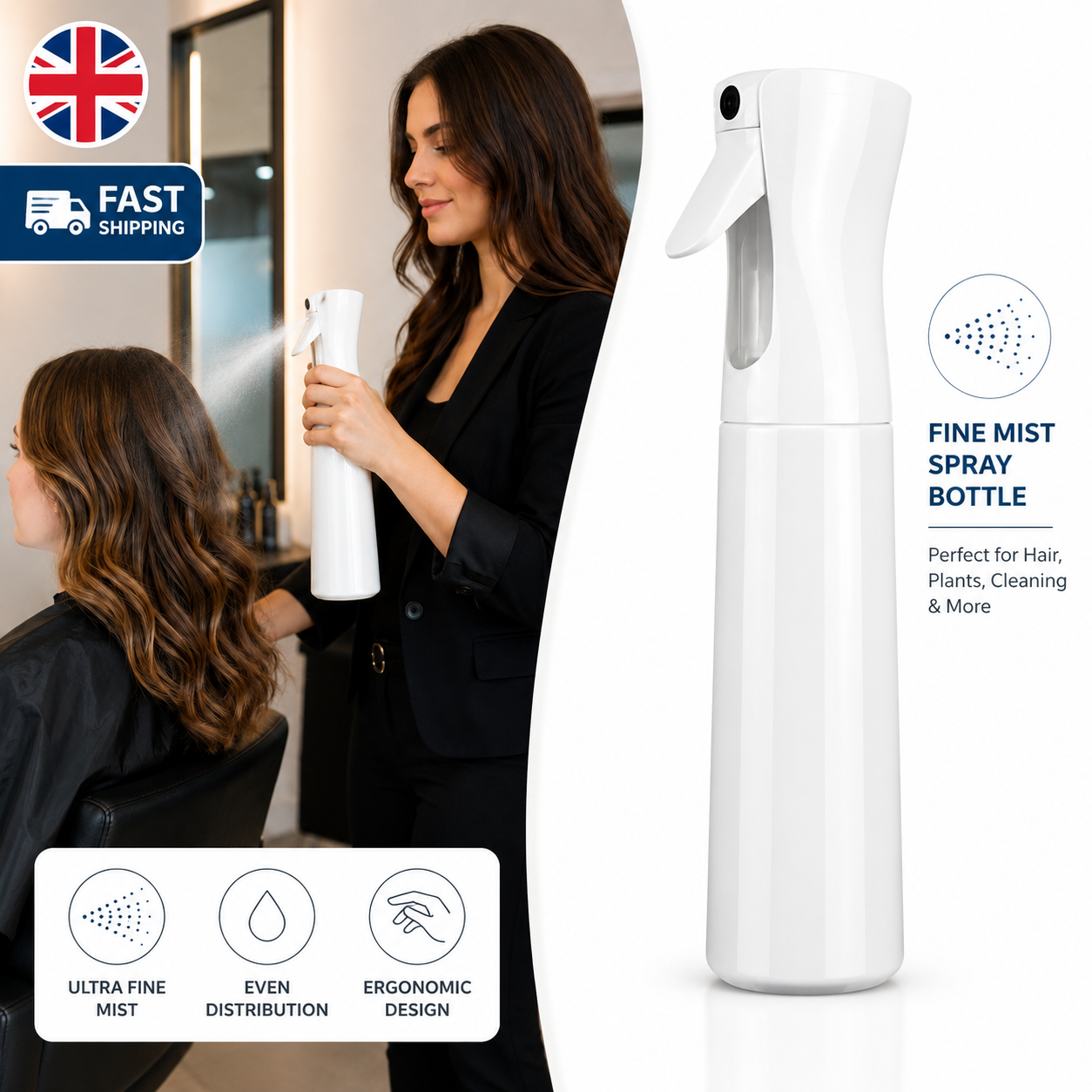 Refillable Trigger Spray Bottle for Plants, Hair & Cleaning 1 Refillable Trigger Spray Bottle for Plants, Hair & Cleaning