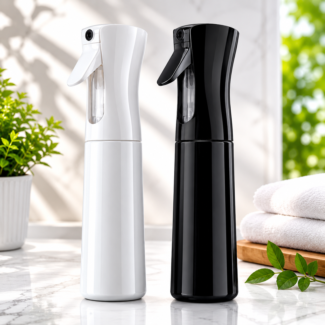 Continuous Mist Spray Bottle – Refillable Fine Mist Water Sprayer for Hair Styling, Plants & Cleaning 4 Continuous Mist Spray Bottle – Refillable Fine Mist Water Sprayer for Hair Styling, Plants & Cleaning - Image 4