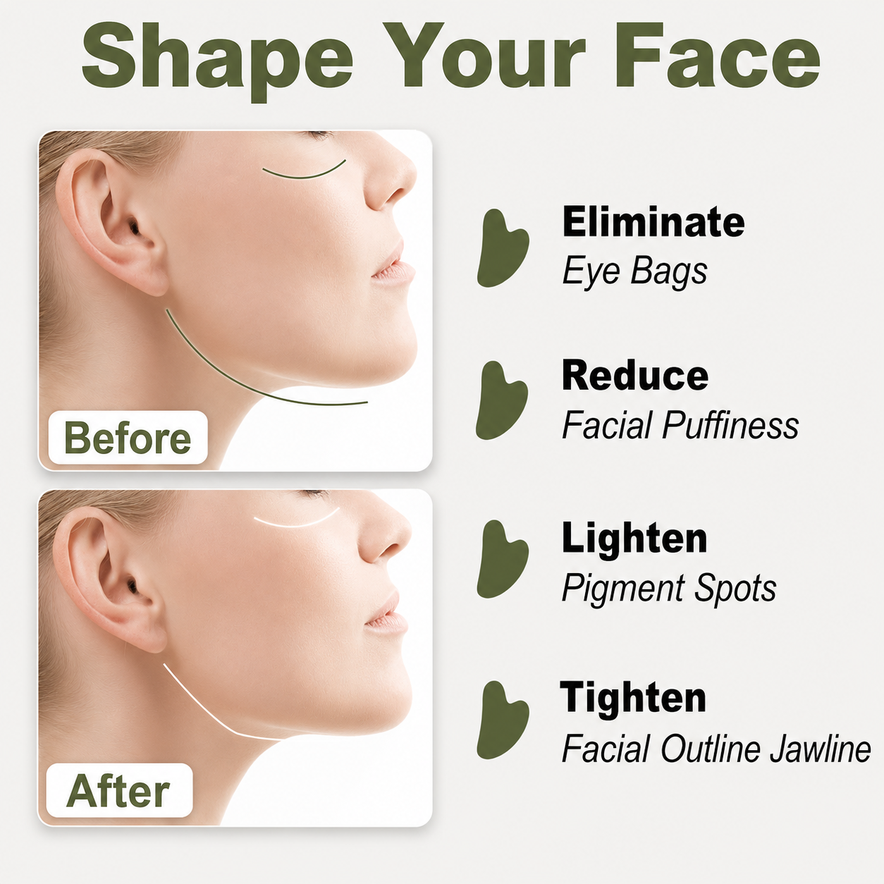 Natural Jade Roller & Gua Sha Set – Facial Massage Tools for Skin Care, Face Lifting & Depuffing 4 Natural Jade Roller & Gua Sha Set – Facial Massage Tools for Skin Care, Face Lifting & Depuffing - Image 4