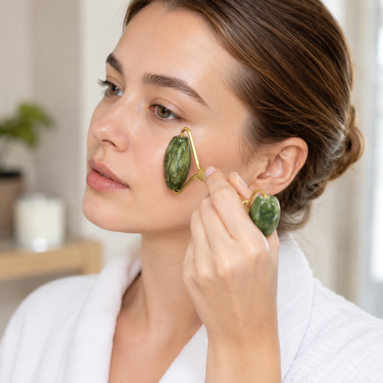 Natural Jade Roller & Gua Sha Set – Facial Massage Tools for Skin Care, Face Lifting & Depuffing 13 Natural Jade Roller & Gua Sha Set – Facial Massage Tools for Skin Care, Face Lifting & Depuffing - Image 13