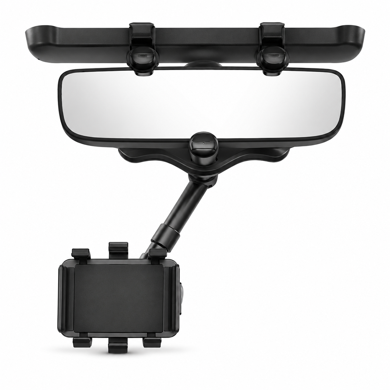 Universal Car Rear View Mirror Phone Holder – 360° Adjustable Smartphone Mount 6 Universal Car Rear View Mirror Phone Holder – 360° Adjustable Smartphone Mount - Image 6
