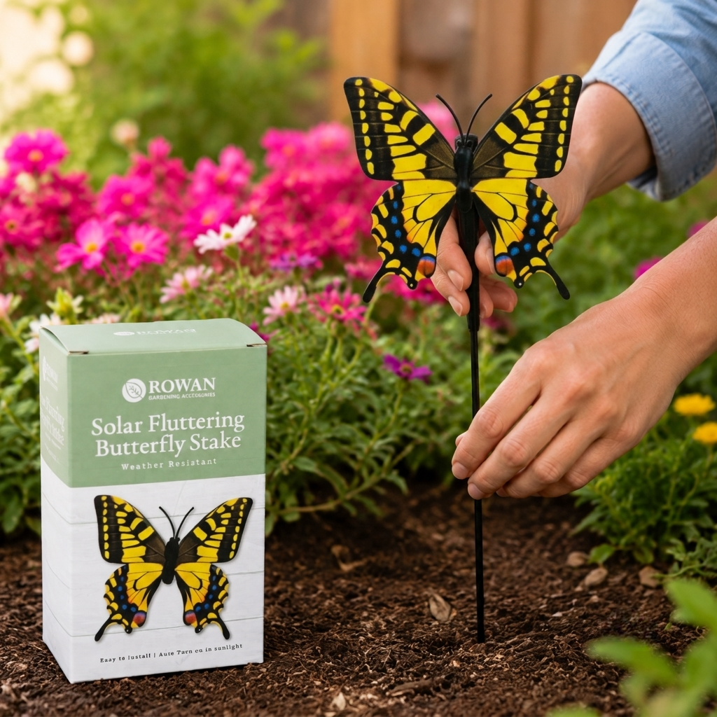 Rowan Solar Fluttering Butterfly Garden Stake – Weather-Resistant Outdoor Garden Decoration 3 Rowan Solar Fluttering Butterfly Garden Stake – Weather-Resistant Outdoor Garden Decoration - Image 3