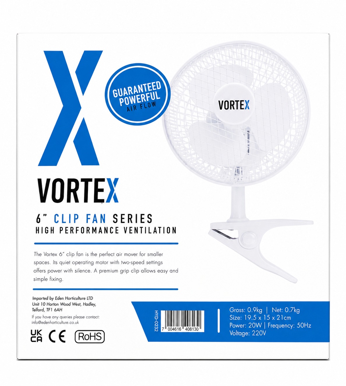 VORTEX 6 Inch Clip Fan Portable Mini Desk Fan 2 Speed Settings Silent Operation Mesh Safety Grill Premium Grip Clamp for Desk Bed Office Home White 2 VORTEX 6 Inch Clip Fan Portable Mini Desk Fan 2 Speed Settings Silent Operation Mesh Safety Grill Premium Grip Clamp for Desk Bed Office Home White - Image 2