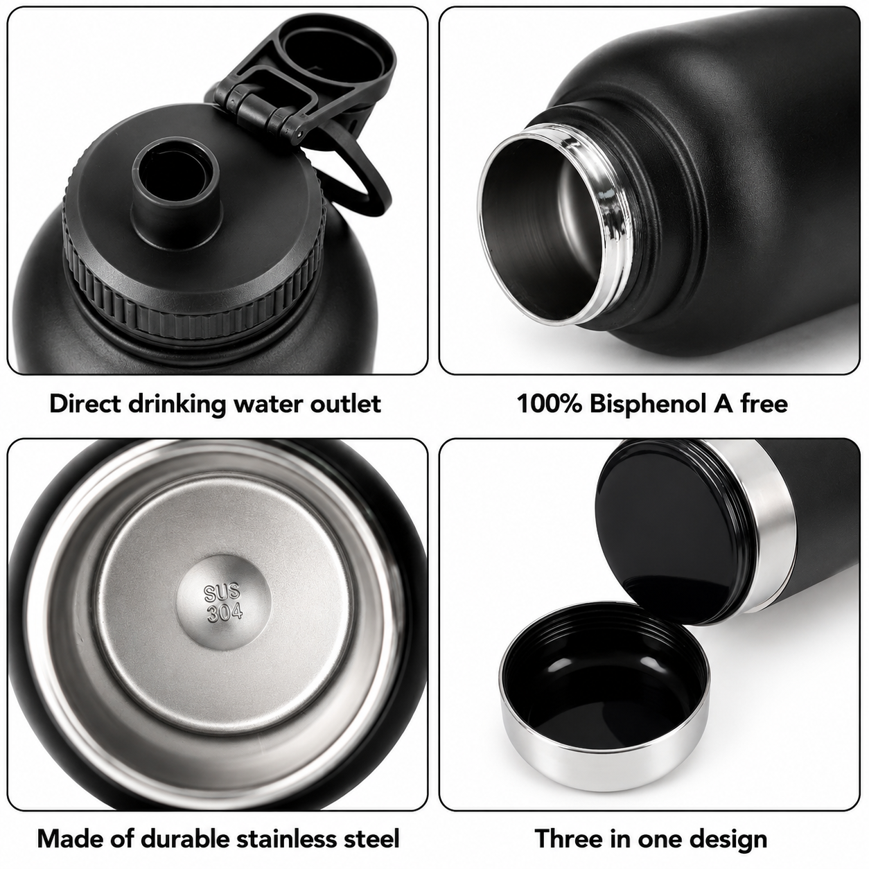 2 Pack Pet Travel Water Bottles Portable Dog Drinking Bottle Black & Green 6 2 Pack Pet Travel Water Bottles Portable Dog Drinking Bottle Black & Green - Image 6