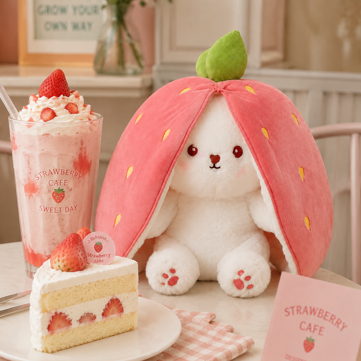 Pack of 2 Unzip Bunny Plush Toys Orange & Pink 7 Pack of 2 Unzip Bunny Plush Toys Orange & Pink - Image 7