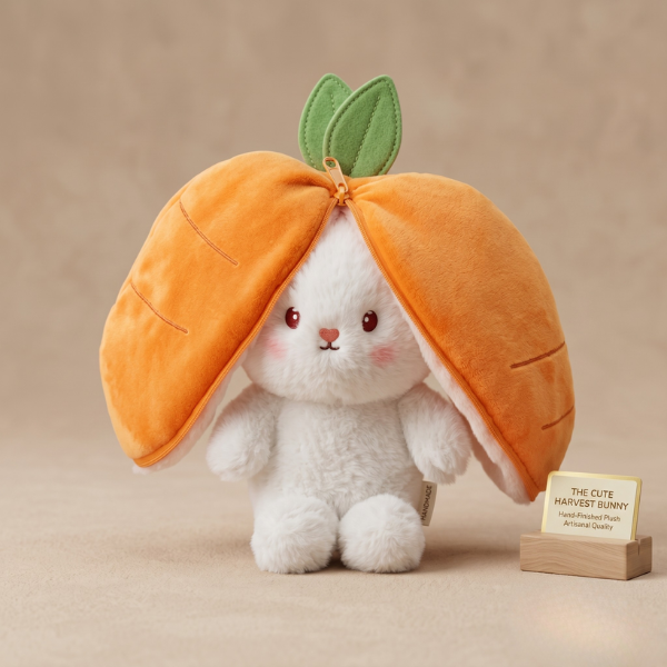 Pack of 2 Unzip Bunny Plush Toys Orange & Pink 5 Pack of 2 Unzip Bunny Plush Toys Orange & Pink - Image 5