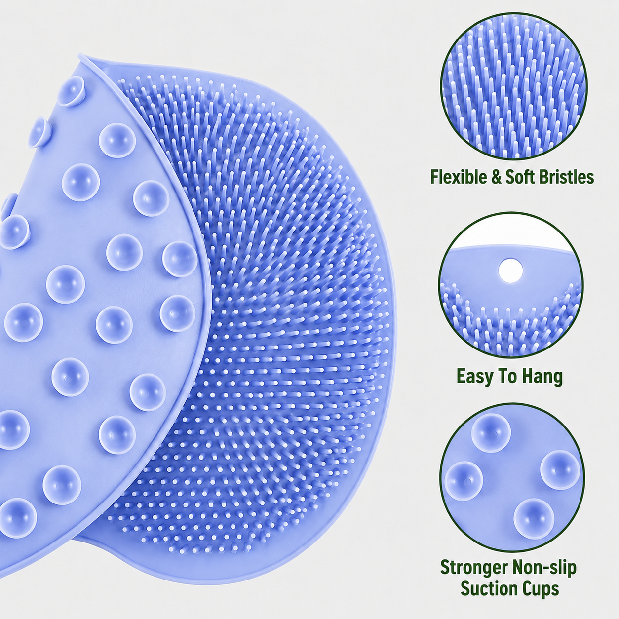 Pack of 2 Silicone Foot Scrubber Mats Blue & Pink 8 Pack of 2 Silicone Foot Scrubber Mats Blue & Pink - Image 8