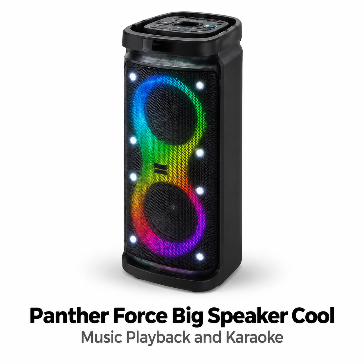 Panther Force Big Speaker Cool Party System with RGB Lights & Top Control Panel 1 Panther Force Big Speaker Cool Party System with RGB Lights & Top Control Panel