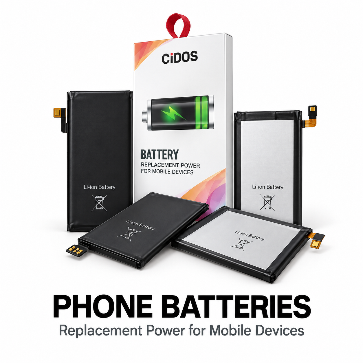 CIDOS Replacement Phone Battery Li-Ion Power Cell Flexible Connector Repair Part 1 CIDOS Replacement Phone Battery Li-Ion Power Cell Flexible Connector Repair Part