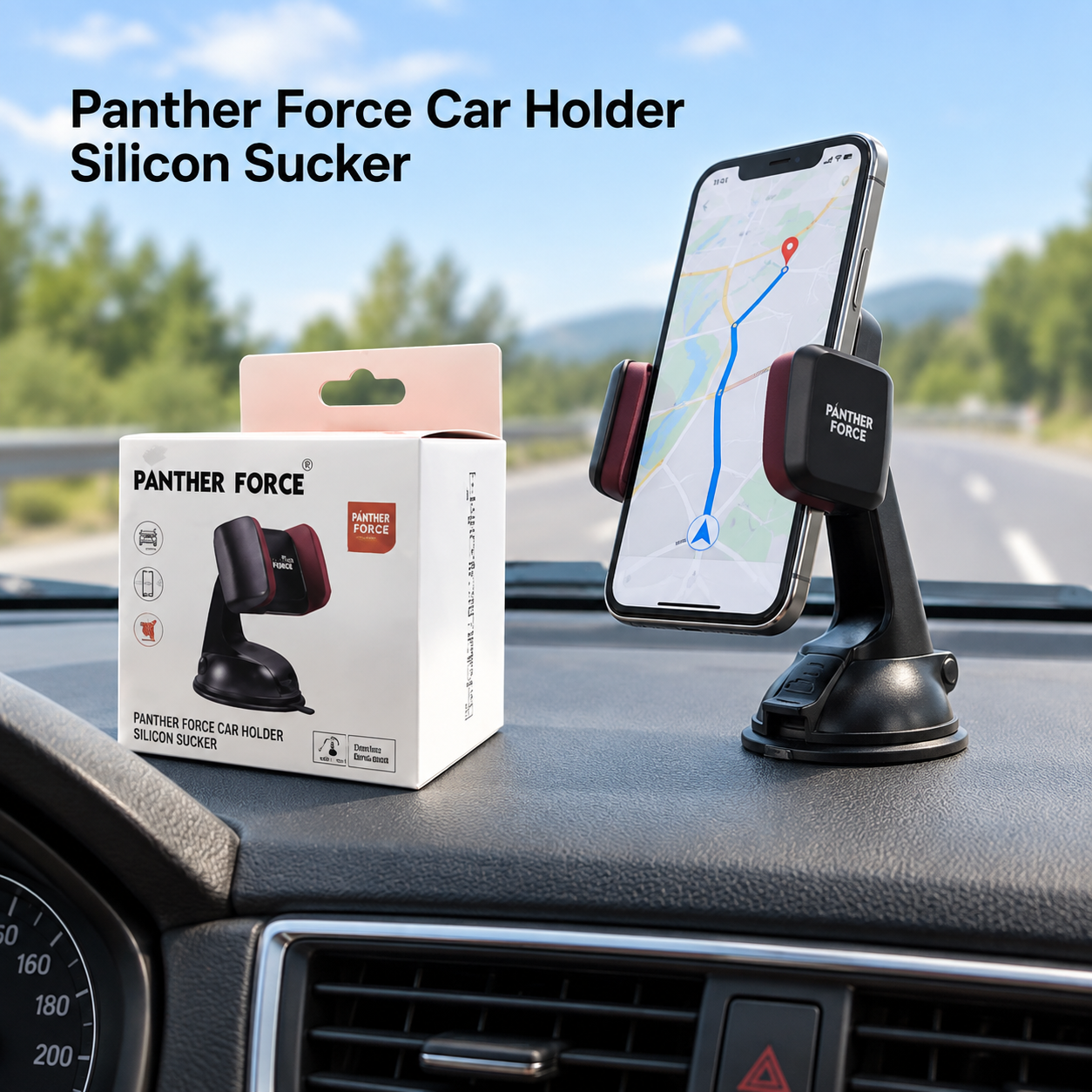 Panther Force Car Phone Holder Silicon Suction Mount 360° Adjustable Dashboard 5 Panther Force Car Phone Holder Silicon Suction Mount 360° Adjustable Dashboard - Image 5